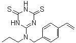 6-[[(4-Ethenylphenyl)methyl]propylamino]-1,3,5-triazine-2,4(1H,3H)-dithione molecular structure (CAS 88373-30-2)