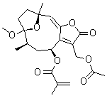 8alpha-(2-Methylacryloyloxy)-1alpha-methoxyhirsutinolide-13-O-acetate molecular structure (CAS 883872-71-7)
