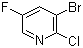 3-Bromo-2-chloro-5-fluoropyridine molecular structure (CAS 884494-36-4)