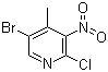 5-Bromo-2-chloro-4-methyl-3-nitropyridine molecular structure (CAS 884495-15-2)