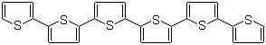 structure of CAS# 88493-55-4, 2,2':5',2'':5'',2''':5''',2'''':5'''',2'''''-Sexithiophene;Hexathienyl; Sexithienyl; Sexithiophene; alpha-Hexathienylene; alpha-Hexathiophene; alpha-Sexithienyl; alpha-Sexithiophene