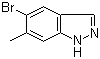 5-Bromo-6-methyl-1H-indazole molecular structure (CAS 885223-72-3)