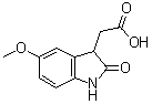 structure of CAS# 885272-25-3, 2,3-Dihydro-5-methoxy-2-oxo-1H-indole-3-acetic acid