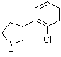 3-(2-氯苯基)吡咯烷分子结构 (CAS 885277-67-8)