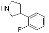 结构式 CAS# 885277-79-2, 3-(2-氟苯基)吡咯烷
