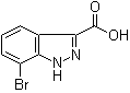 结构式 CAS# 885278-71-7, 7-溴-1H-吲唑-3-甲酸