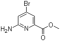 结构式 CAS# 885326-88-5, 6-氨基-4-溴吡啶-2-羧酸甲酯