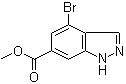 4-溴-1H-吲唑-6-羧酸甲酯分子结构 (CAS 885518-47-8)