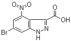 6-Bromo-4-nitro-1H-indazole-3-carboxylic acid molecular structure (CAS 885518-61-6)
