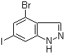 4-Bromo-6-iodo-1H-indazole molecular structure (CAS 885518-97-8)