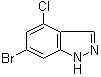 6-Bromo-4-chloro-1H-indazole molecular structure (CAS 885518-99-0)