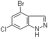 4-Bromo-6-chloro-1H-indazole molecular structure (CAS 885519-03-9)