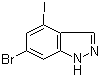 6-Bromo-4-iodo-1H-indazole molecular structure (CAS 885519-41-5)