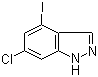 structure of CAS# 885519-56-2, 6-Chloro-4-iodo-1H-indazole