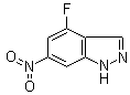 4-Fluoro-6-nitro-1H-indazole molecular structure (CAS 885520-01-4)