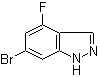 6-Bromo-4-fluoro-1H-indazole molecular structure (CAS 885520-23-0)