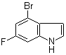 4-Bromo-6-fluoro-1H-indole molecular structure (CAS 885520-70-7)