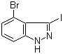 4-溴-3-碘-1H-吲唑分子结构 (CAS 885521-72-2)