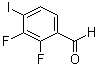 2,3-二氟-4-碘苯甲醛分子结构 (CAS 885590-99-8)
