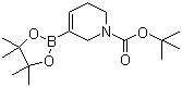 structure of CAS# 885693-20-9, 1-Boc-3,6-dihydro-2H-pyridine-5-boronic acid pinacol ester;5-(4,4,5,5-Tetramethyl-1,3,2-dioxaborolan-2-yl)-3,6-dihydro-2H-pyridine-1-carboxylic acid tert-butyl ester