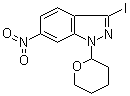 3-Iodo-6-nitro-1-(tetrahydro-2H-pyran-2-yl)-1H-indazole molecular structure (CAS 886230-74-6)