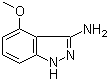 4-(甲氧基)-1H-吲唑-3-胺分子结构 (CAS 886362-07-8)