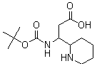 beta-[[(tert-Butoxy)carbonyl]amino]-2-piperidinepropanoic acid molecular structure (CAS 886362-32-9)