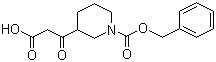 结构式 CAS# 886362-40-9, beta-氧代-1-[(苯基甲氧基)羰基]-3-哌啶丙酸