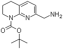 8-N-叔丁氧羰基-5,6,7,8-四氢-1,8-萘啶-2-甲胺分子结构 (CAS 886362-43-2)