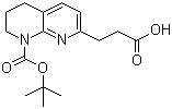 结构式 CAS# 886362-45-4, 8-N-叔丁氧羰基-5,6,7,8-四氢-1,8-萘啶-2-丙酸