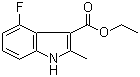 4-Fluoro-2-methylindole-3-carboxylic acid ethyl ester molecular structure (CAS 886362-68-1)
