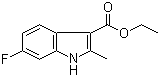 结构式 CAS# 886362-69-2, 6-氟-2-甲基-1H-吲哚-3-羧酸乙酯