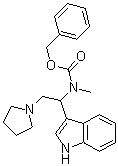 [1-(1H-Indol-3-yl)-2-(1-pyrrolidinyl)ethyl]methylcarbamic acid phenylmethyl ester molecular structure (CAS 886363-10-6)