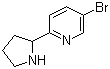 结构式 CAS# 886365-48-6, 5-溴-2-(2-吡咯烷基)吡啶