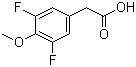 结构式 CAS# 886498-74-4, 3,5-二氟-4-甲氧基苯乙酸