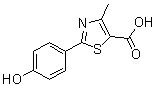 2-(4-Hydroxyphenyl)-4-methyl-5-thiazolecarboxylic acid molecular structure (CAS 886501-78-6)