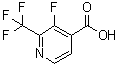 结构式 CAS# 886510-09-4, 3-氟-2-(三氟甲基)-4-吡啶羧酸