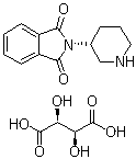 2-(3R)-3-Piperidinyl-1H-isoindole-1,3(2H)-dione D-(-)-tartarate molecular structure (CAS 886588-62-1)