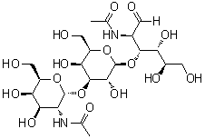O-2-Acetamido-2-deoxy-alpha-D-galactosyl-(1 → 3)-O-beta-D-galactosyl-(1 → 3)-2-acetamido-2-deoxy-D-glucose molecular structure (CAS 886750-14-7)