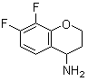 structure of CAS# 886762-83-0, 7,8-Difluoro-3,4-dihydro-2H-1-benzopyran-4-amine