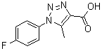 结构式 CAS# 887035-89-4, 1-(4-氟苯基)-5-甲基-1H-1,2,3-三唑-4-羧酸
