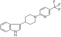 3-[1-[5-(Trifluoromethyl)-2-pyridinyl]-4-piperidinyl]-1H-indole molecular structure (CAS 887418-66-8)
