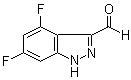 4,6-二氟-1H-吲唑-3-甲醛分子结构 (CAS 887567-80-8)