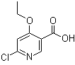 6-Chloro-4-ethoxy-3-pyridinecarboxylic acid molecular structure (CAS 887572-34-1)