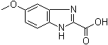 结构式 CAS# 887572-60-3, 5-甲氧基-1H-苯并咪唑-2-甲酸