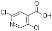 structure of CAS# 88912-26-9, 2,5-Dichloroisonicotinic acid;2,5-Dichloropyridine-4-carboxylic acid