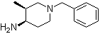 顺式-3-甲基-1-(苯基甲基)-4-哌啶胺分子结构 (CAS 88915-34-8)