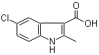 5-Chloro-2-methyl-1H-indole-3-carboxylic acid molecular structure (CAS 889942-69-2)