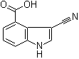 3-氰基-1H-吲哚-4-羧酸分子结构 (CAS 889942-85-2)