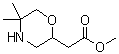structure of CAS# 889955-22-0, 5,5-Dimethyl-2-morpholineacetic acid methyl ester